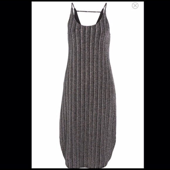 NWOT - Everly Silver Metallic slip dress - Picture 2 of 8